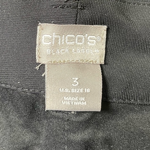 Chico’s Black Label Wide Leg Black Capri Pants Size 16 - Picture 3 of 8